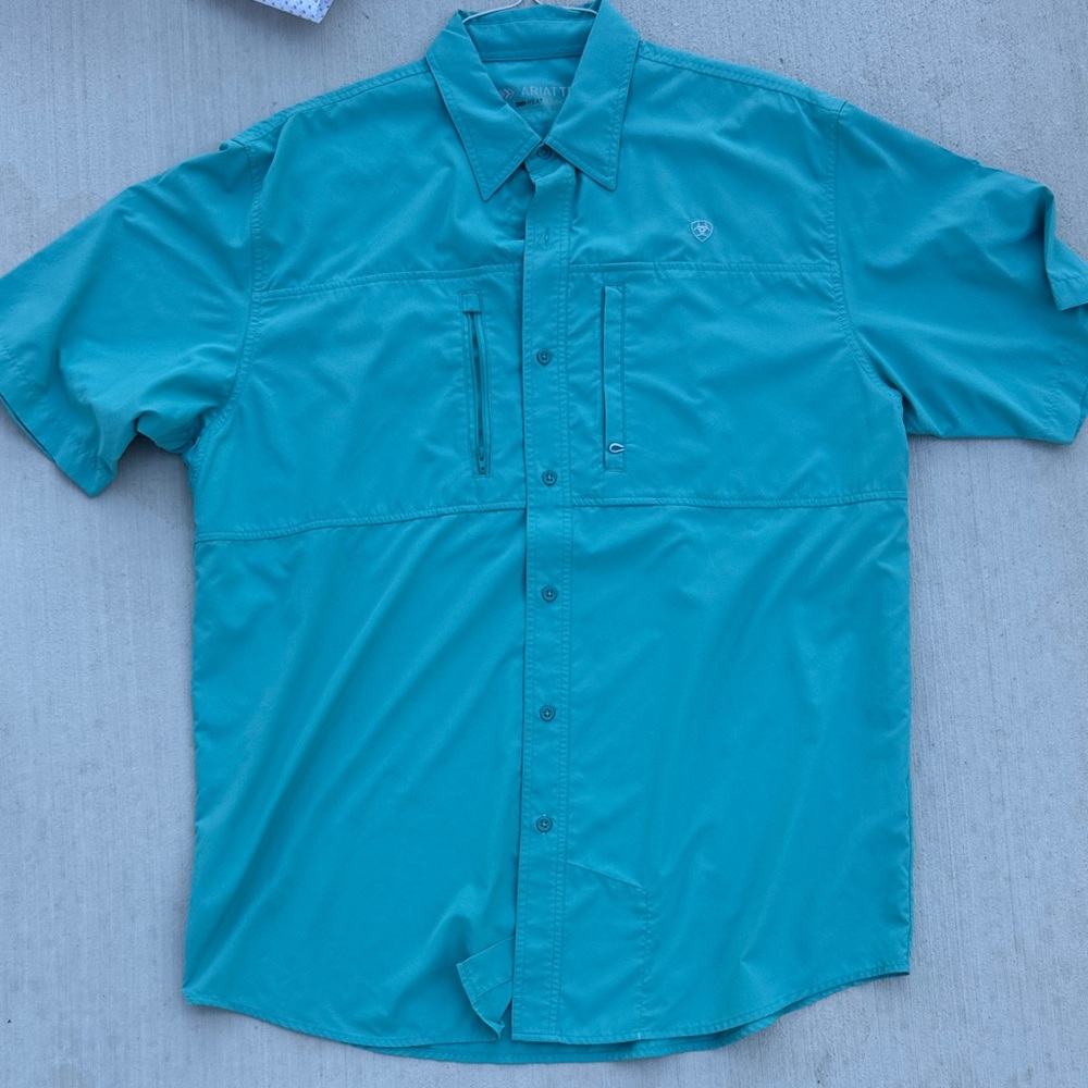 Ariat Men's Aqua Button Down Shirt